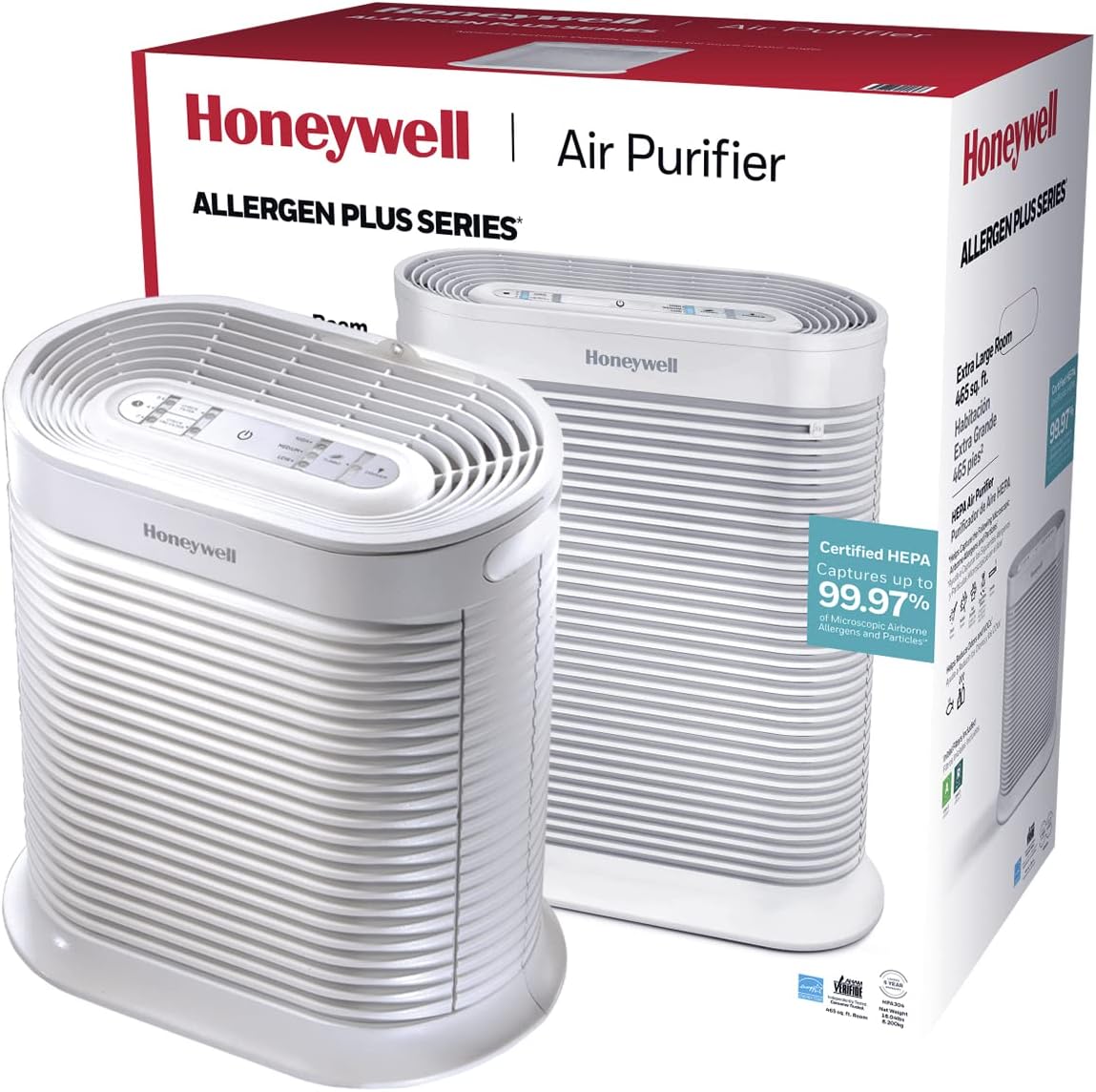 Honeywell HPA304 AllergenPlus Purificador de aire HEPA para habitaciones extragrande