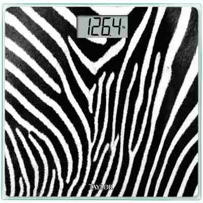 Bascula Digital De Baño Taylor Con Diseño Zebra 7558