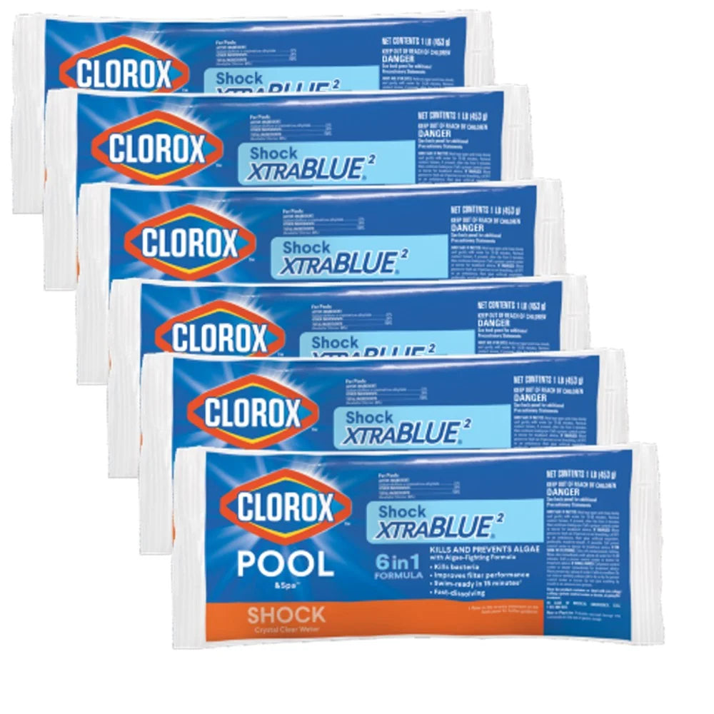 Clorox Shock Xtrablue Químicos Pool Multifuncionales pack de 6