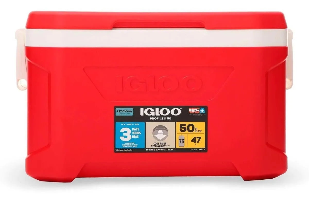 Igloo Hielera De Color Rojo De 50 Qt
