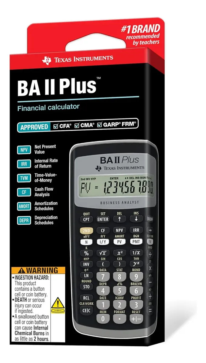 Texas Instruments Ba Ii Plus Calculadora Financiera