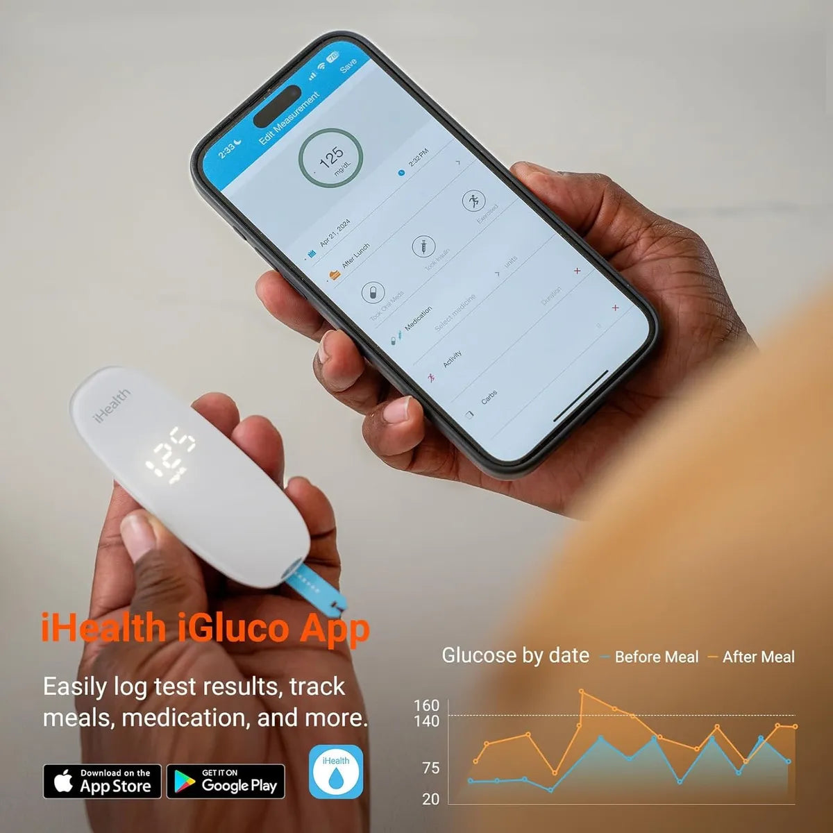 Ihealth Kit De Monitor De Glucosa En Sangre Inteligente