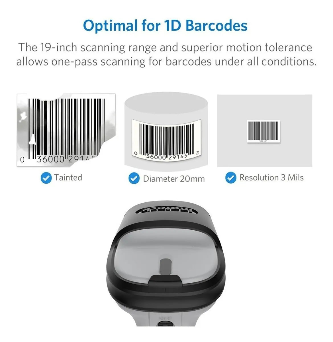 Inateck Bcst-70 Escaner Bluetooth De Codigo De Barras
