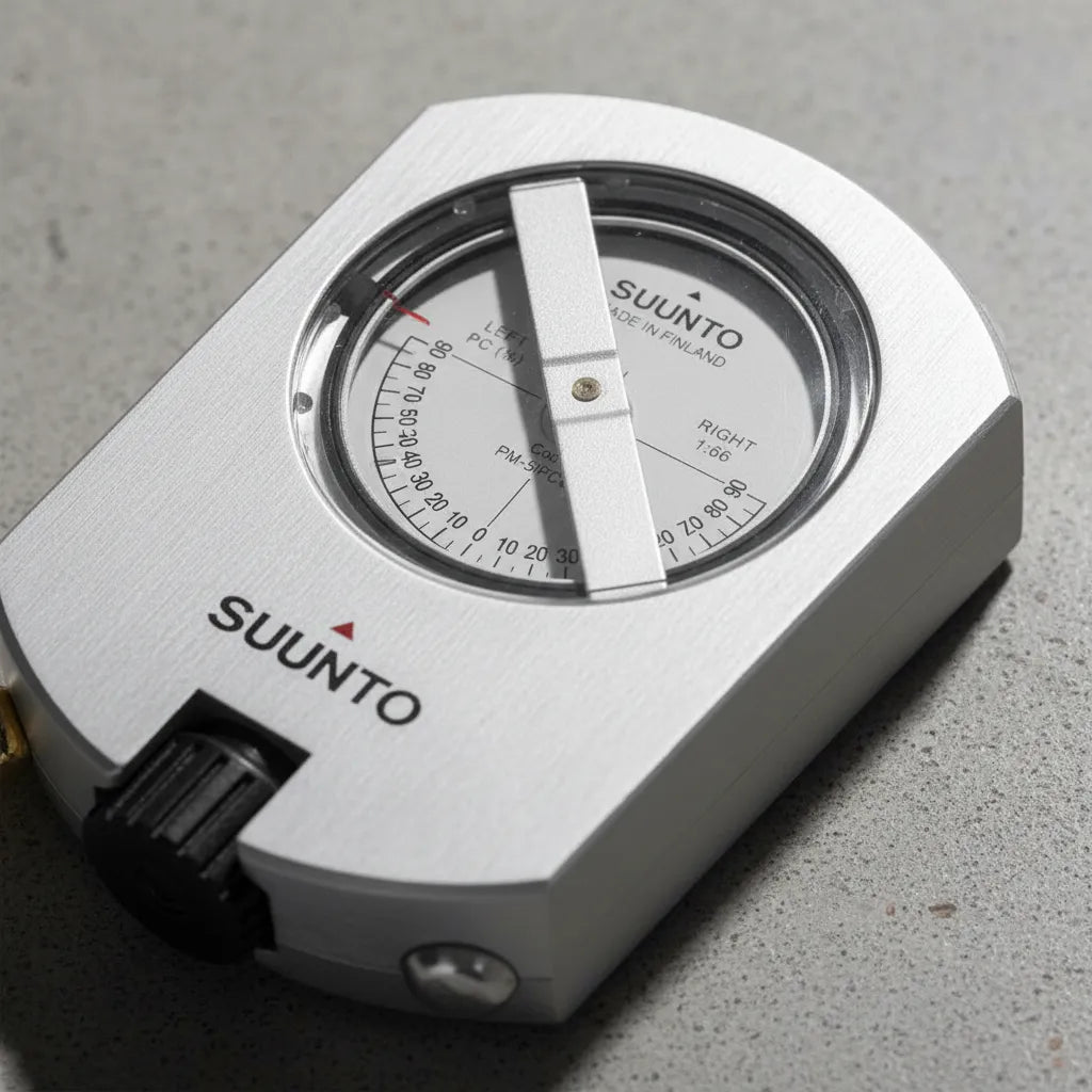 Suunto Pm5/66pc Clinómetro Con Escalas De Porcentaje Y Topo Plata