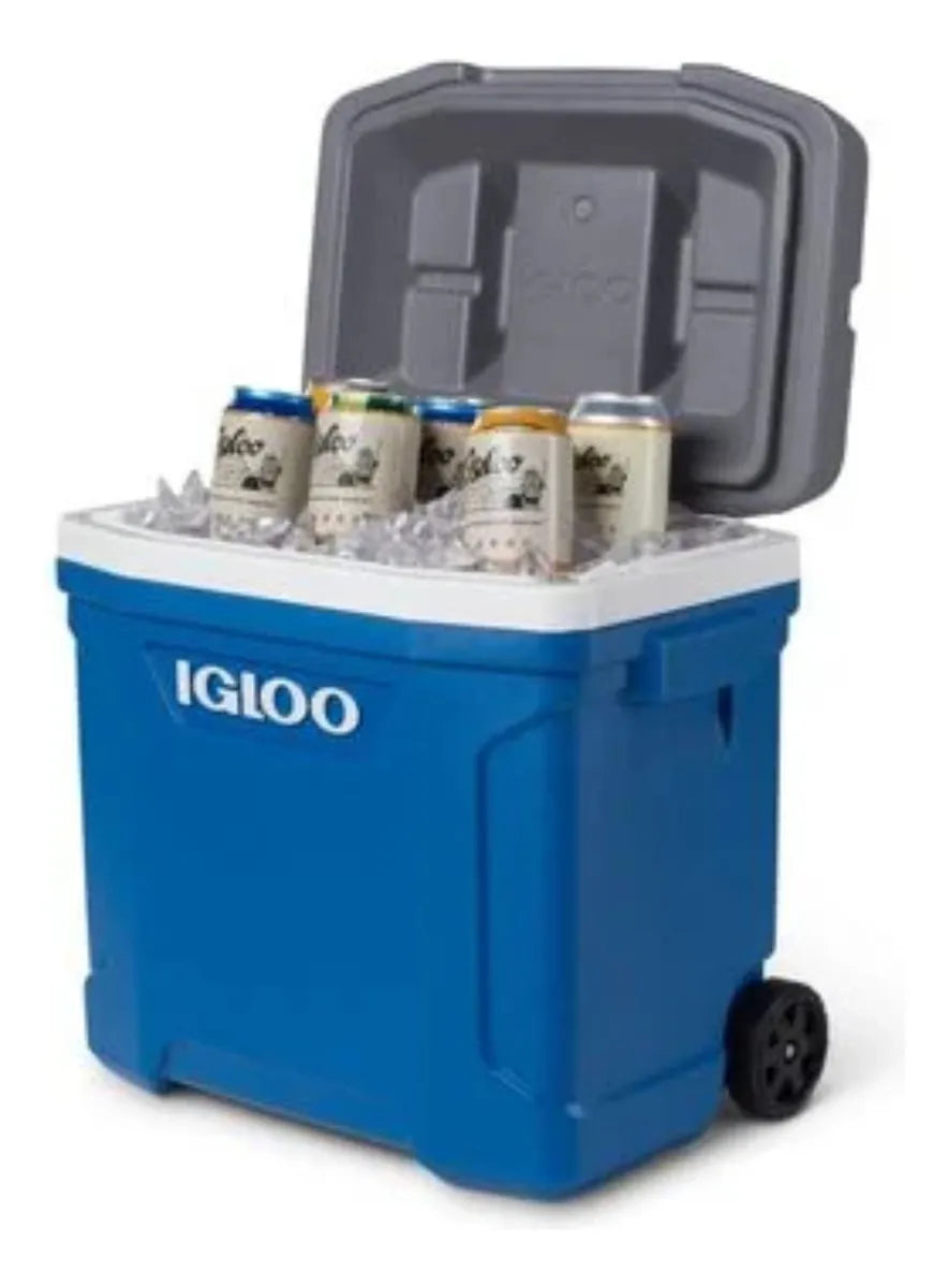 Igloo Hielera De 30 Qt Con Ruedas 43 Latas Portátil color blanco