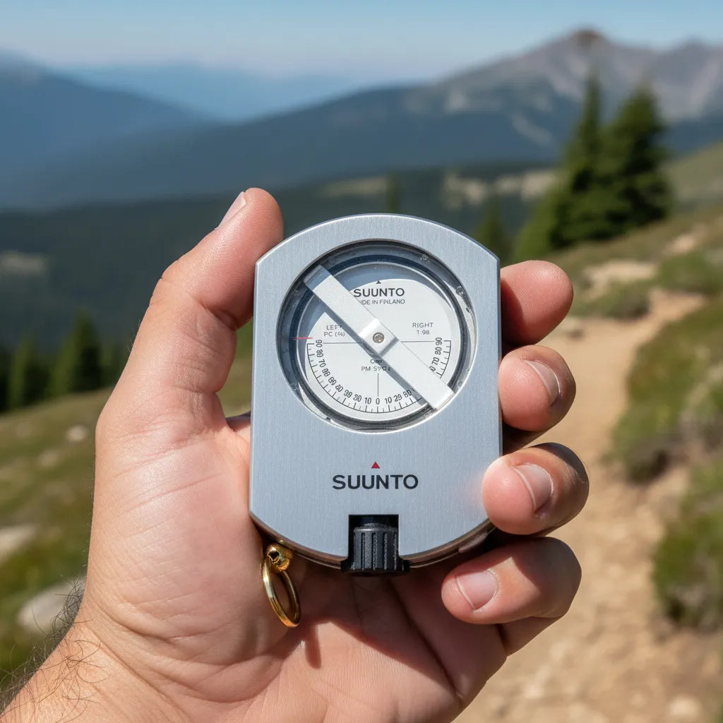 Suunto Pm5/66pc Clinómetro Con Escalas De Porcentaje Y Topo Plata